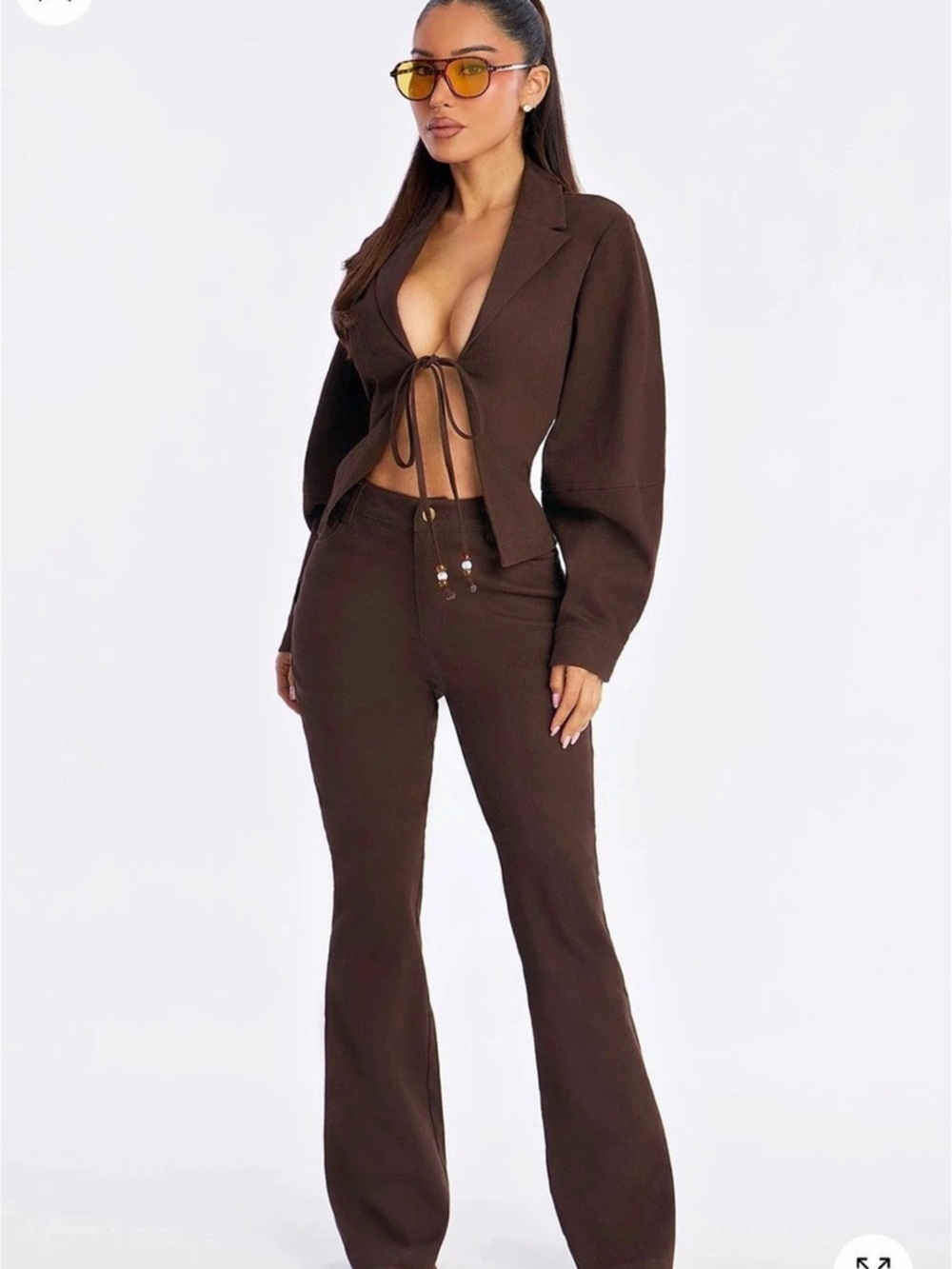 Brown Wide Leg set